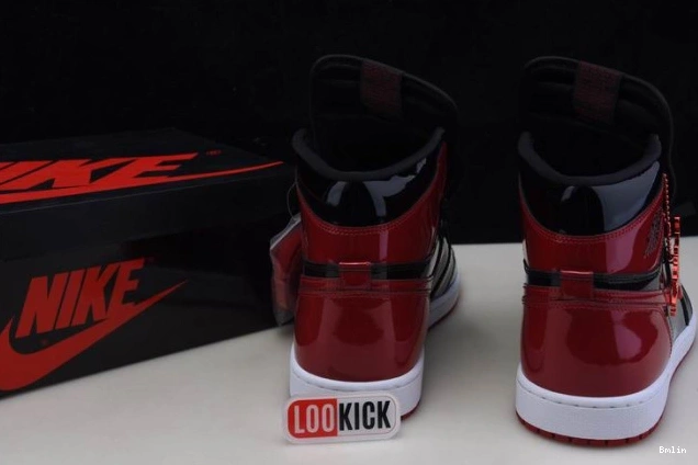 Bmlin High Jordan Patent 555088-063 OG Air 1 Bred 0808